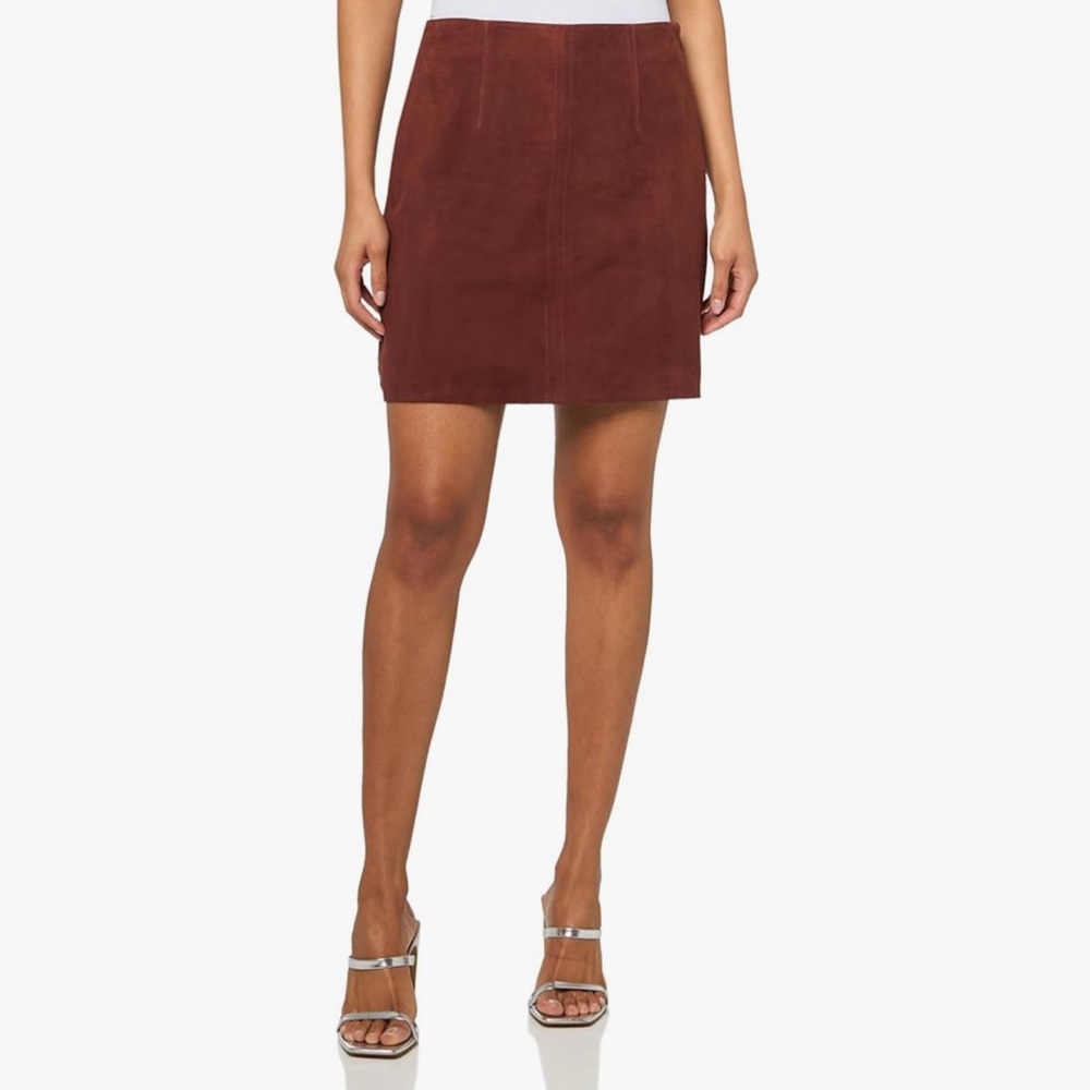 Trina Turk high waisted goat suede Mini Skirt